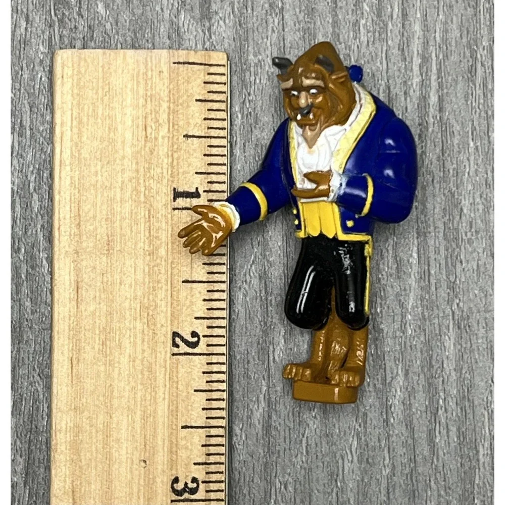 Disney Beauty and the Beast Beast Figurine Blue Suit Ballroom Pose Polly Pocket